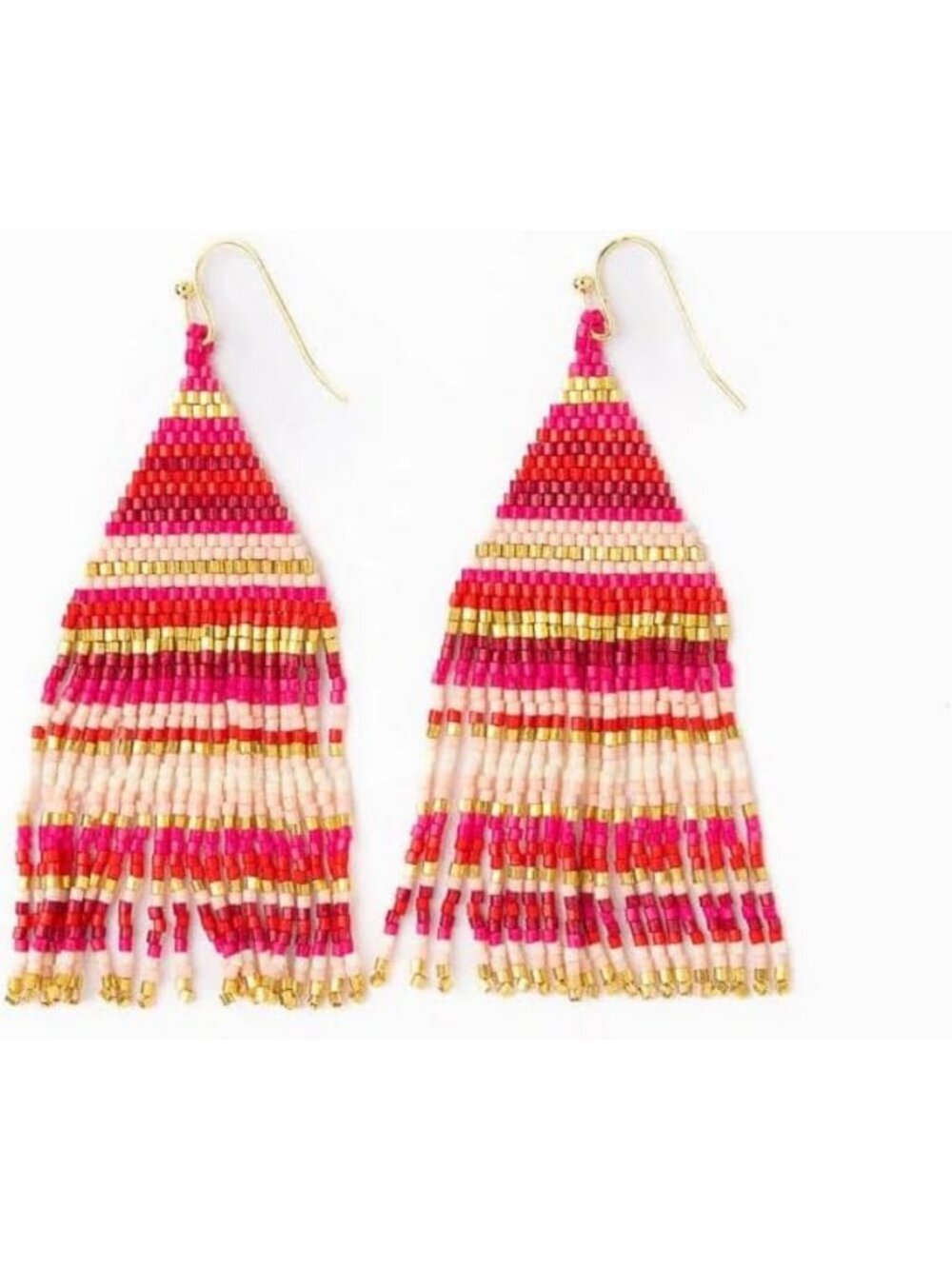 Colorful Beaded Tassel Earrings for Women | Boho Chic Fringe Jewelry, Handmade